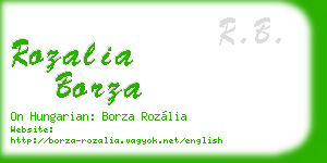 rozalia borza business card